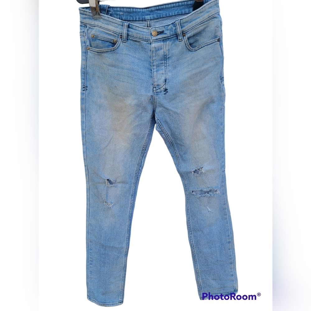 Ksubi Chitch paint splatter blown knee jeans
